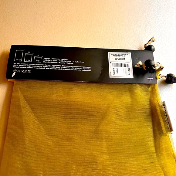 Produce Shopping Storage bag set 3 Sizes Natura Reusable Drawstring Happy Market - Picture 3 of 5